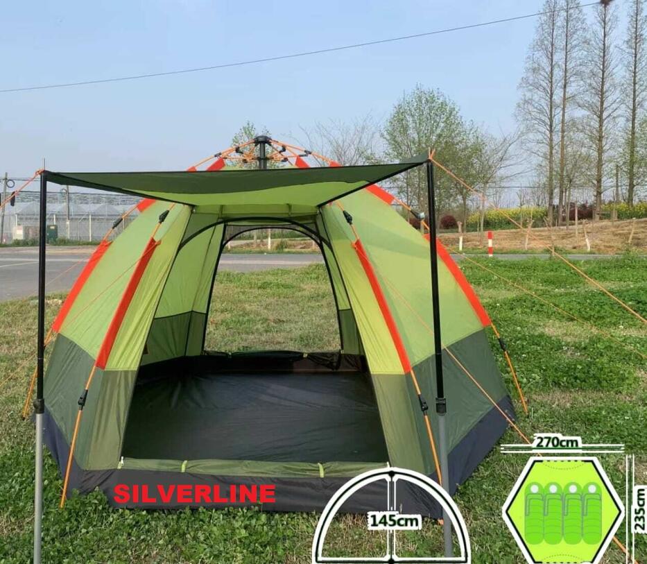 SL-CT-WA0211 HEXAGON POP UP Outdoor Family Camping Hexagon Automatic Tent For 3-4Person