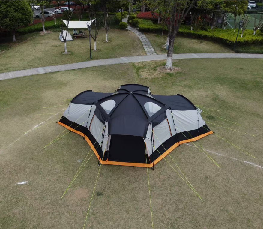 6 person camping tent nice looking and big space and three inner tent for big family camping
