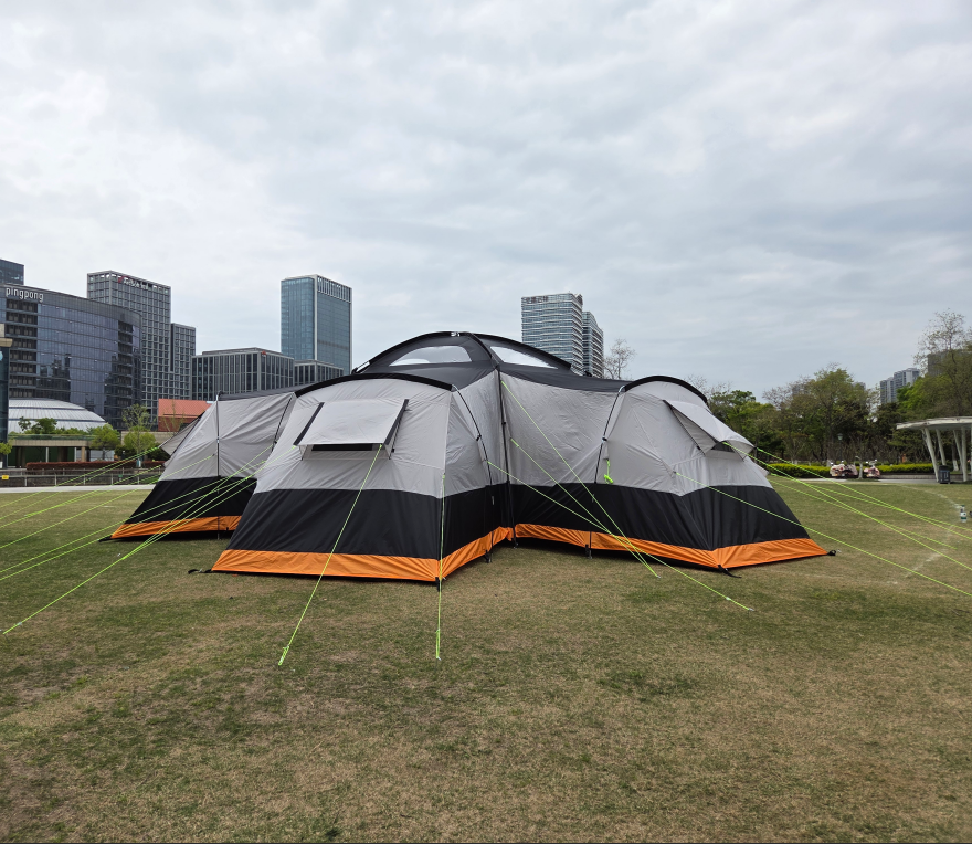 6 person camping tent nice looking and big space and three inner tent for big family camping