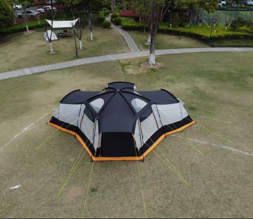 6 person camping tent nice looking and big space and three inner tent for big family camping