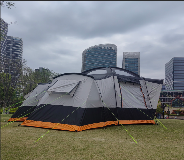 6 person camping tent nice looking and big space and three inner tent for big family camping